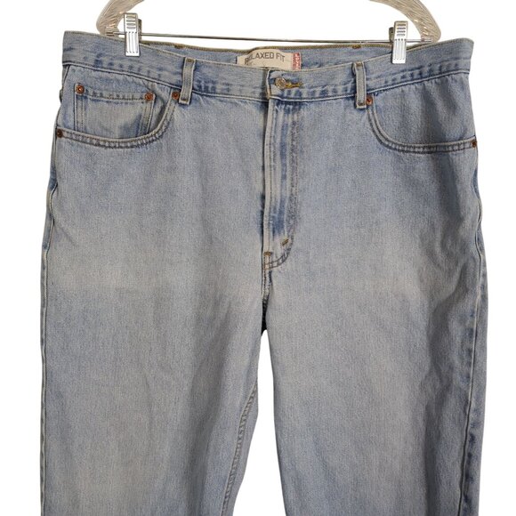 Levis 550 Relaxed Fit Light Wash Denim Jeans 40x32 Mens Vintage 1990s - Picture 4 of 15